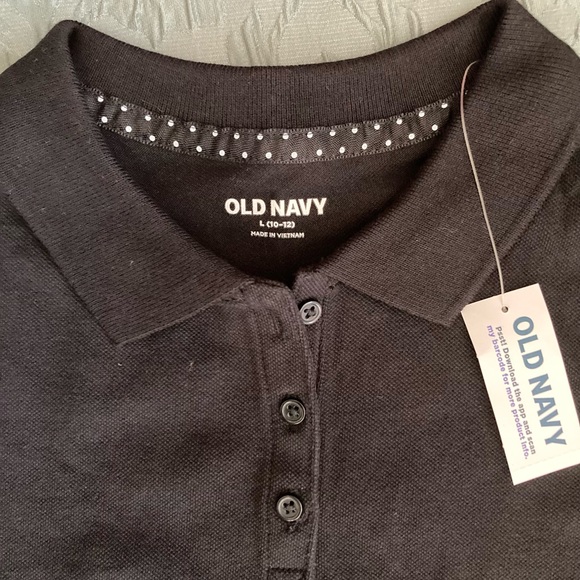 Old Navy | NWT Girls Polo Black Shirt - Picture 3 of 4
